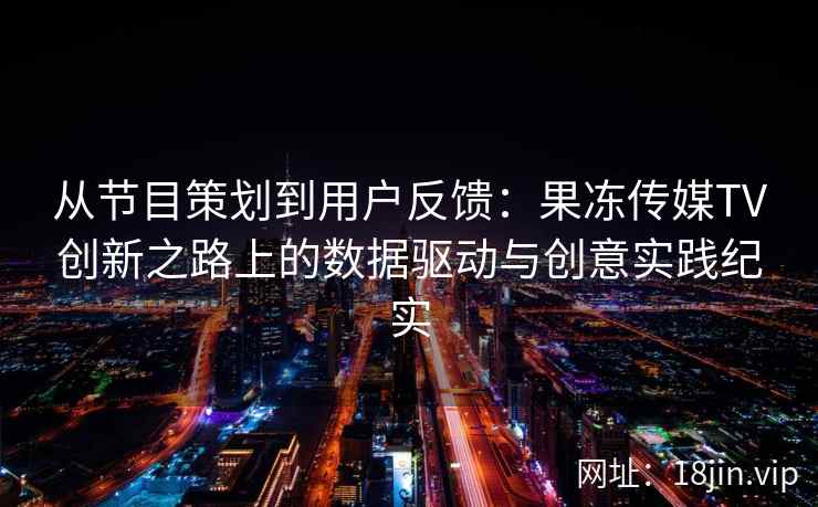 从节目策划到用户反馈：果冻传媒TV创新之路上的数据驱动与创意实践纪实
